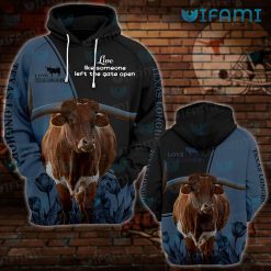 Texas Longhorns Hoodie 3D Live Like Someone Left The Gate Open Texas Longhorns Gift