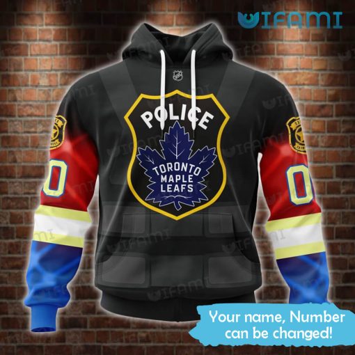 Toronto Maple Leafs Hoodie 3D Police Logo Personalized Maple Leafs Gift