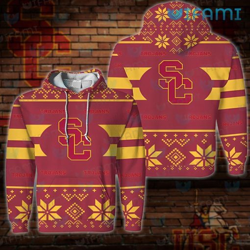 USC Hoodie 3D Christmas Snowflake Pattern USC Gift