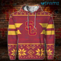 USC Hoodie 3D Christmas Snowflake Pattern USC Present