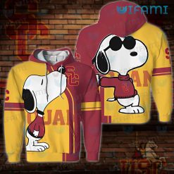 USC Hoodie 3D Snoopy Kiss Logo USC Trojans Gift