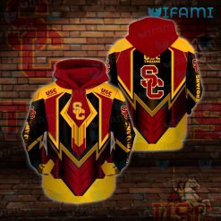 USC Mens Hoodies 3D Armor Design USC Gift