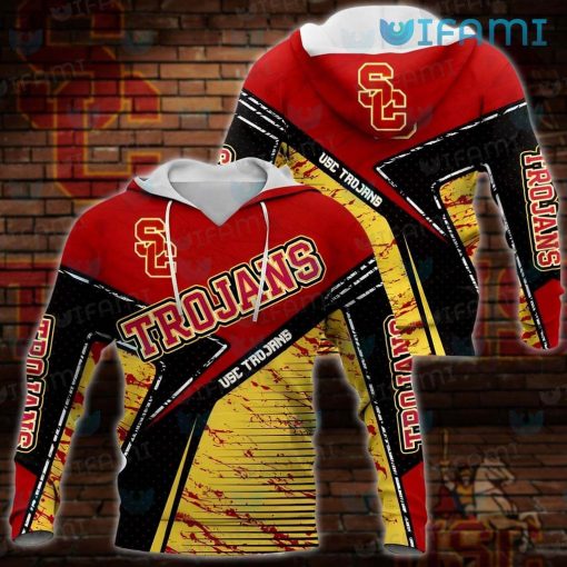 Vintage USC Hoodie 3D Grunge Pattern USC Gift