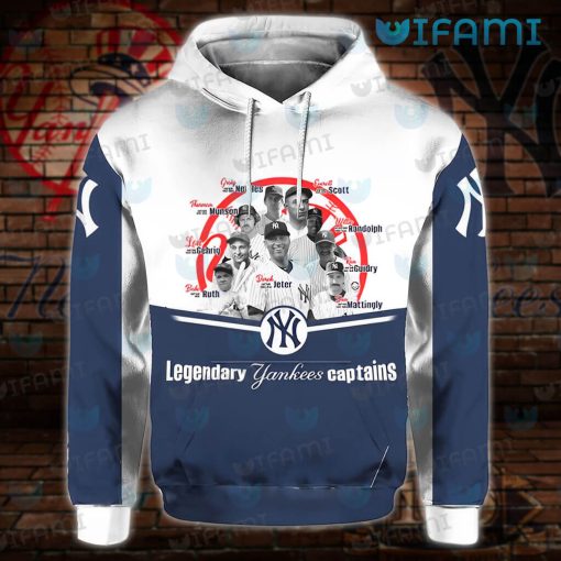 Vintage Yankees Hoodie 3D Legendary Captains New York Yankees Gift