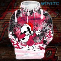 Womens Braves Hoodie 3D Snoopy Dabbing Atlanta Braves Present