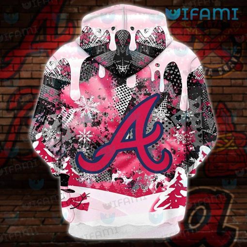 Womens Braves Hoodie 3D Snoopy Dabbing Atlanta Braves Gift