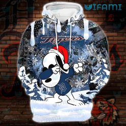 Womens Detroit Tigers Hoodie 3D Snoopy Dabbing Detroit Tigers Present