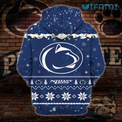 Womens Penn State Hoodie 3D Snoopy Doghouse Christmas Penn State Present Back
