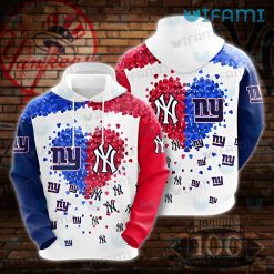 Yankees Hoodie 3D New York Giants Heart New York Yankees Gift