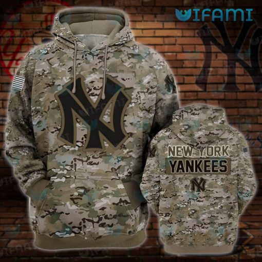 Yankees Hoodie Mens Camouflage New York Yankees Gift