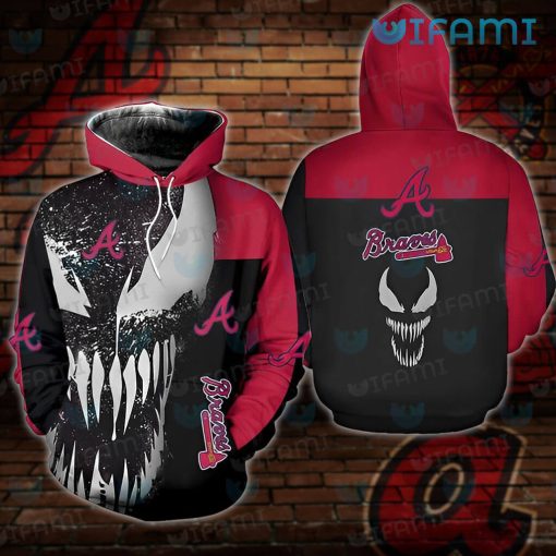 Youth Braves Hoodie 3D Venom Atlanta Braves Gift