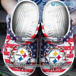 Crocs Steelers USA Flag Steelers Gifts For Dad