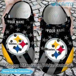 Custom Pittsburgh Steelers Crocs USA Flag Gift For Steelers Fan