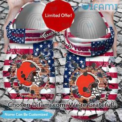 Personalized Cleveland Browns Crocs USA Flag Amazing Gifts For Browns Fans