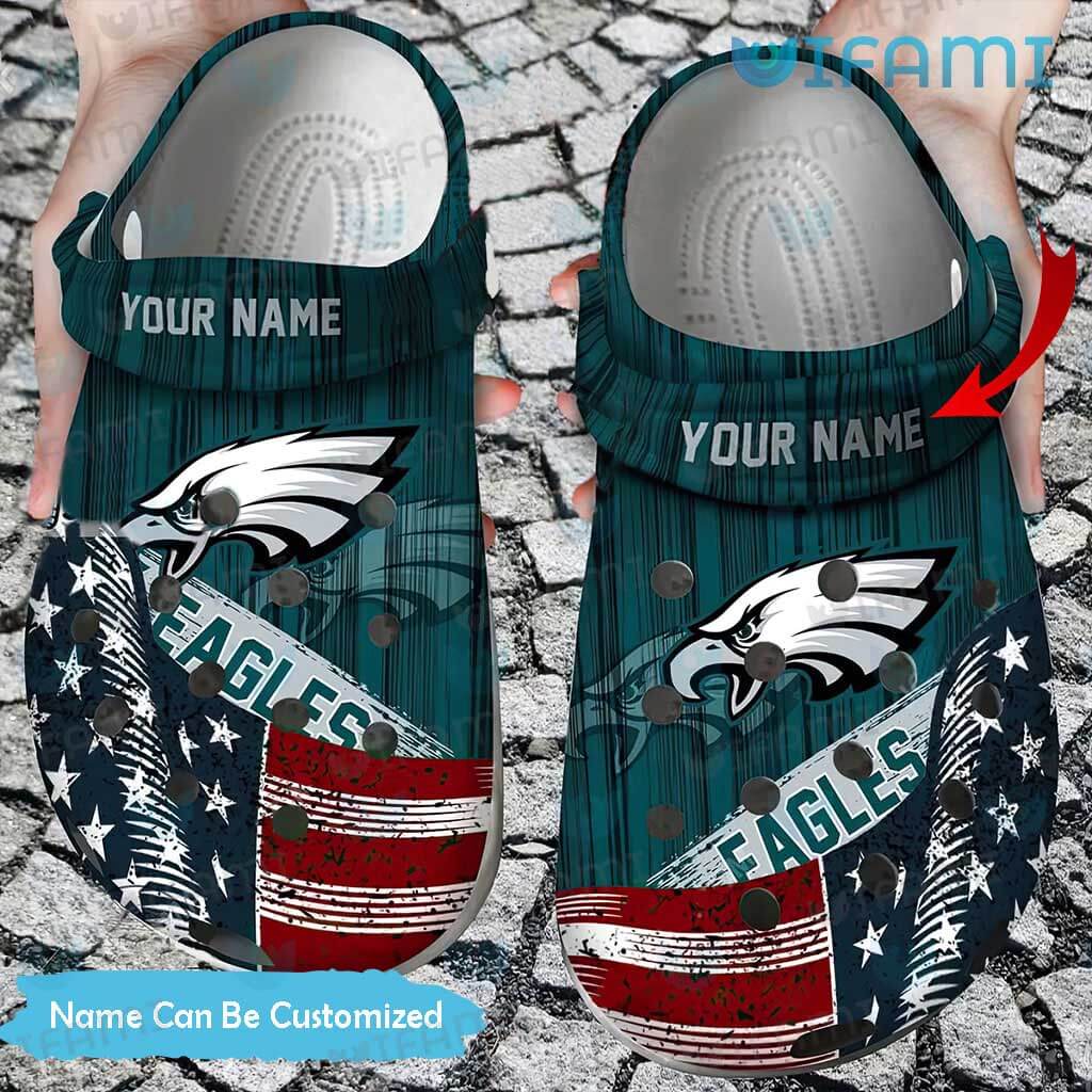 Personalized Crocs Eagles USA Flag Philadelphia Eagles Gift