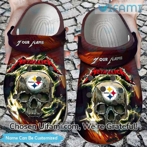 Personalized NFL Crocs Steelers USA Flag Colorful Steelers Gifts For Men