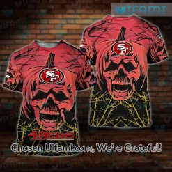 49ers Shirt Vintage 3D Memorable Jack O Lantern San Francisco 49ers Gift