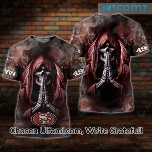 49ers T-Shirt Men 3D Attractive Grim Reaper San Francisco 49ers Gift