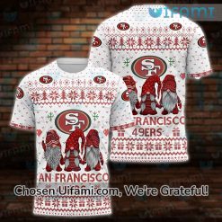 49ers Tshirt 3D Playful Gnomes 49ers Christmas Gift