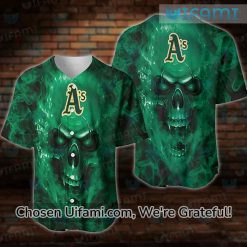A’S Jersey Attractive Skull Oakland Athletics Gifts