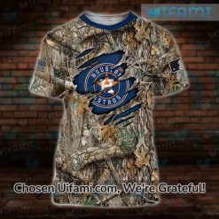 Astros T-Shirt Women 3D Awesome Hunting Camo Houston Astros Gift