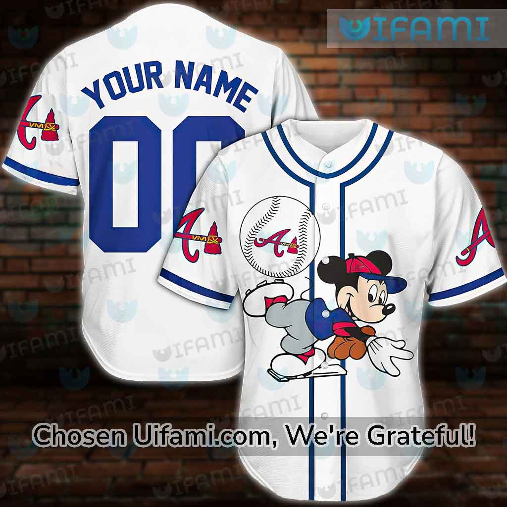 custom Personalized Atlanta Braves Stitch Baseball Jersey