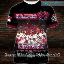 Atlanta Braves Clothing 3D Memorable 2021 WS Champions Signature Braves Fan Gifts