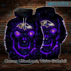 Baltimore Ravens Hoodie 3D Skull Unique Ravens Gifts
