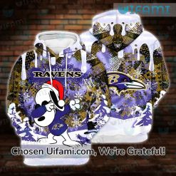 Baltimore Ravens Hoodie Mens 3D Perfect Snoopy Christmas Gifts For Ravens Fans 1