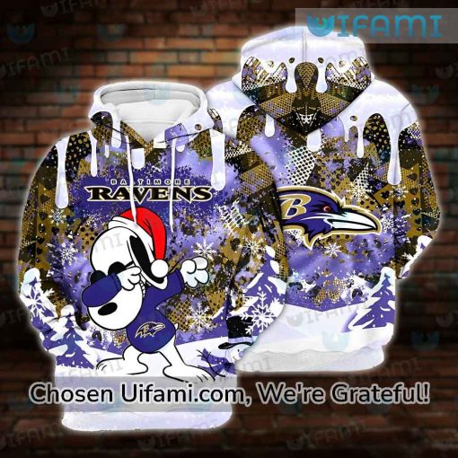 Baltimore Ravens Hoodie Mens 3D Perfect Snoopy Christmas Gifts For Ravens Fans