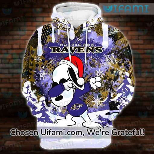 Baltimore Ravens Hoodie Mens 3D Perfect Snoopy Christmas Gifts For Ravens Fans