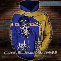 Baltimore Ravens Zip Up Hoodie 3D Awesome Grim Reaper Ravens Gifts For Him