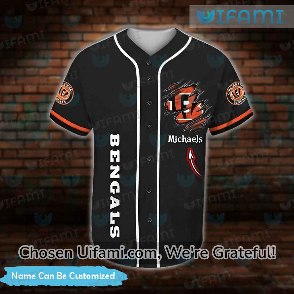 Cincinnati Bengals NFL 3D Custom Name Number Metallica Baseball Jersey L | PrintWizards Store