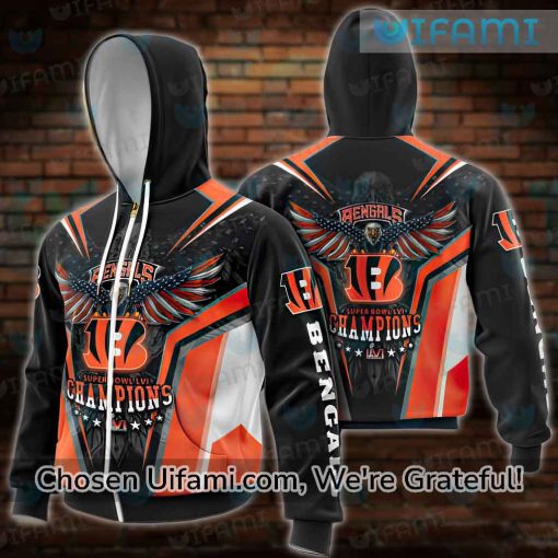 Bengals Super Bowl Hoodie 3D LVI Champions Cincinnati Bengals Gift