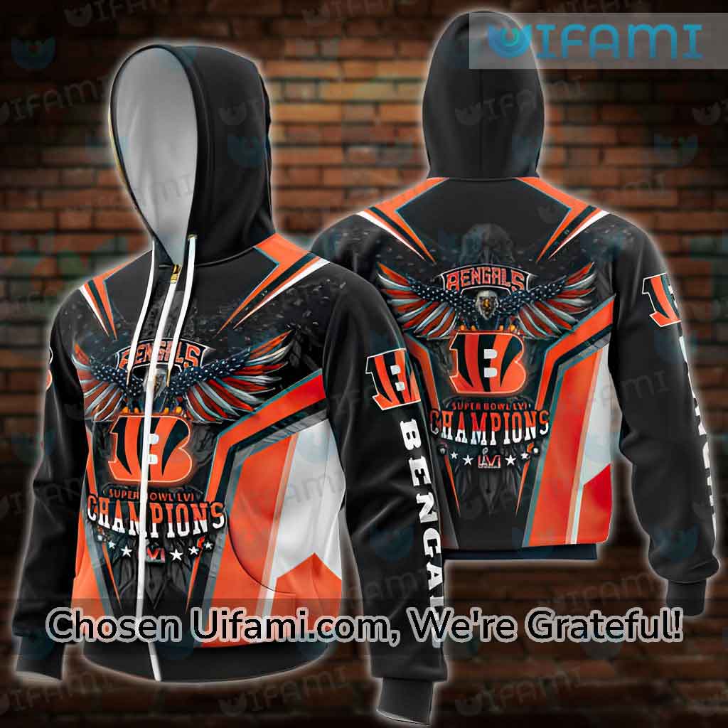 Bengals Super Bowl Hoodie 3D LVI Champions Cincinnati Bengals Gift -  Personalized Gifts: Family, Sports, Occasions, Trending
