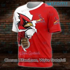 Big And Tall St Louis Cardinals Shirts 3D Powerful Mascot STL Cardinals Gifts