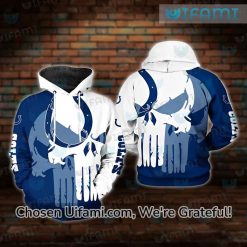 Black Colts Hoodie 3D Delightful Punisher Skull Indianapolis Colts Gift