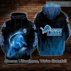 Black Detroit Lions Hoodie 3D Fun-loving Detroit Lions Gift