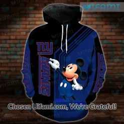 Black NY Giants Hoodie 3D Memorable Mickey New York Giants Gift