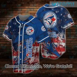 Blue Jays Baseball Jersey Surprising USA Flag Toronto Blue Jays Gift