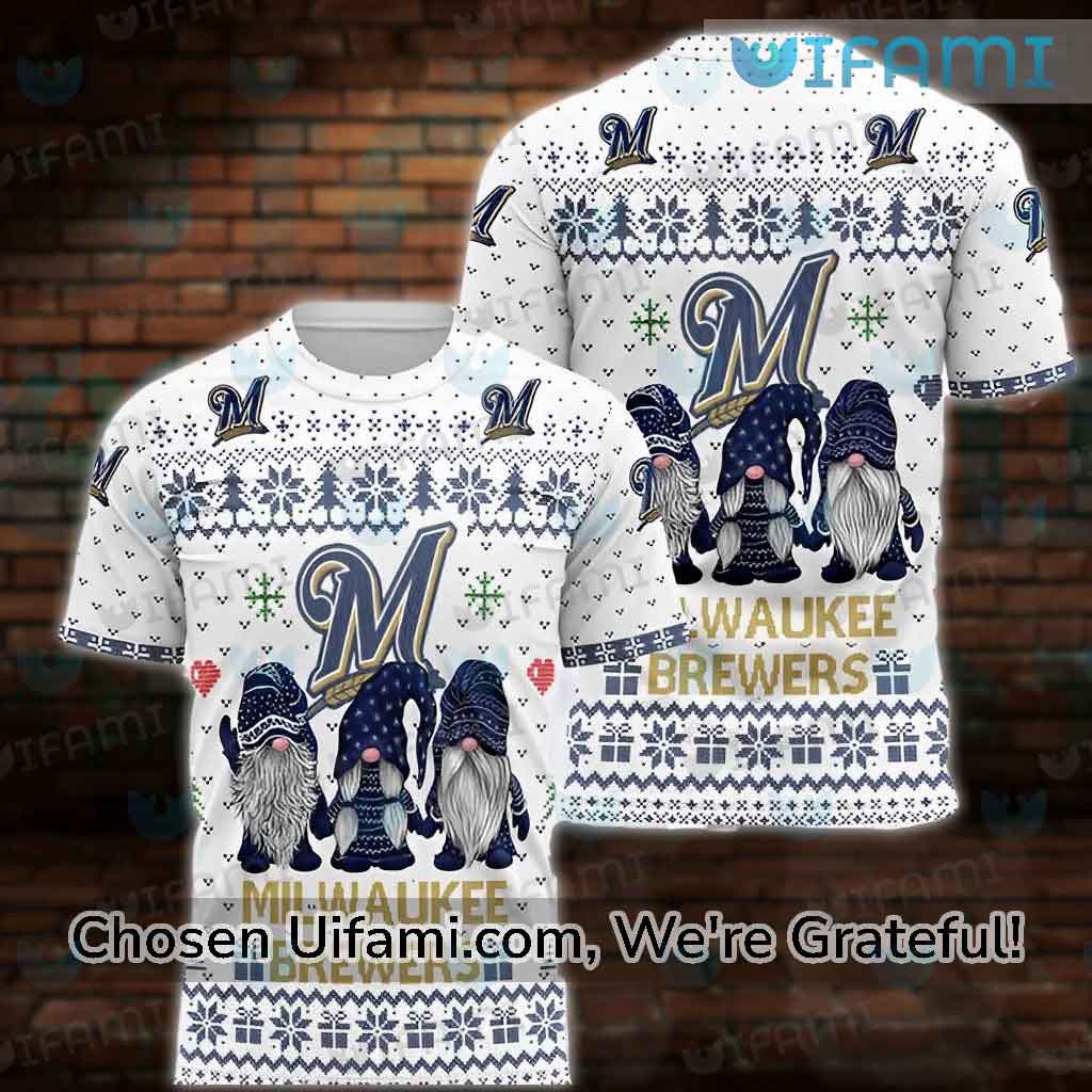 Vintage Brewers Shirt 3D Brilliant Gnomes Christmas Milwaukee Brewers Gift  - Personalized Gifts: Family, Sports, Occasions, Trending