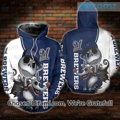 Brewers Hoodie 3D Fun Jack Skellington Milwaukee Brewers Gift