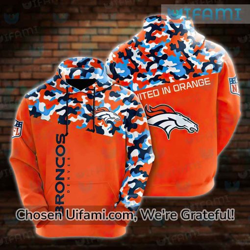 Broncos Camo Hoodie 3D Irresistible United In Orange Denver Broncos Gifts For Him