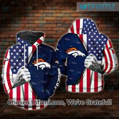 Broncos Hoodie Womens 3D USA Flag Unique Denver Broncos Gifts