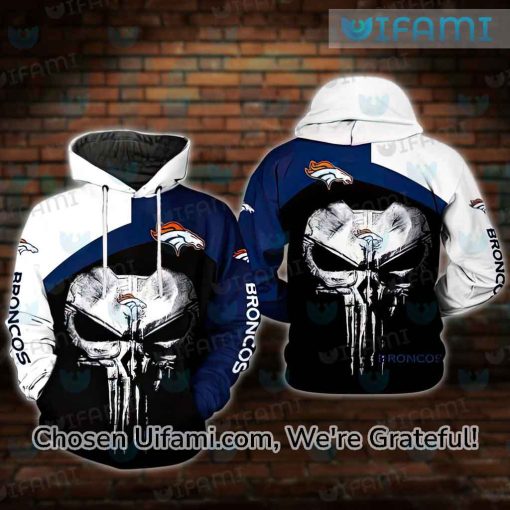 Broncos Zip Up Hoodie 3D Affordable Punisher Skull Denver Broncos Gift Ideas