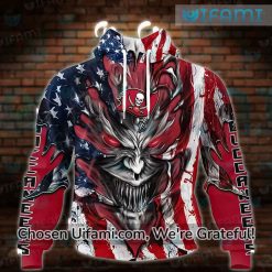 Buccaneers Hoodie 3D Memorable Demon USA Flag Tampa Bay Bucs Fathers Day Gifts
