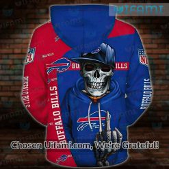 Buffalo Bills Hoodie Mens 3D Priceless Grim Reaper Buffalo Bills Gifts For Him 2