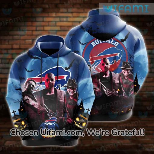 Buffalo Bills Women’s Zip Up Hoodie 3D Jason Voorhees Michael Myers Freddy Krueger Gift