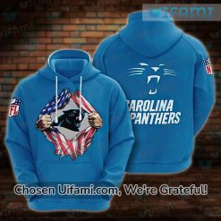 Carolina Panthers Blue Hoodie 3D Most Important USA Flag Carolina Panthers Gift