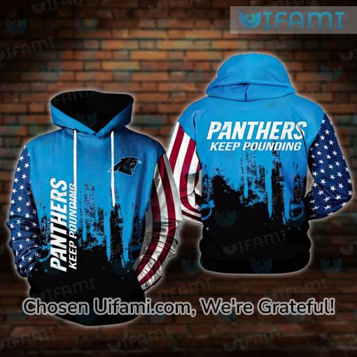 Carolina Panthers Full Zip Hoodie 3D Promising USA Flag Carolina Panthers Gift